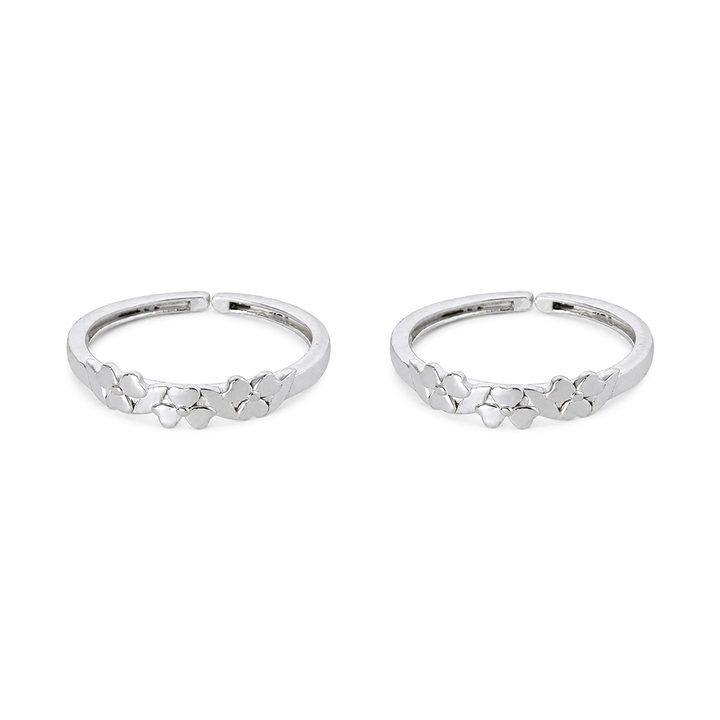 Silver 925 Trio Spark Toe Rings