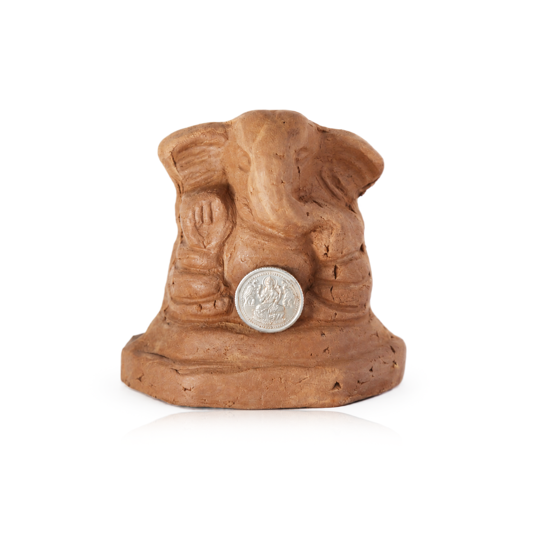 Ganesha Idol with 999 Silver Coin
