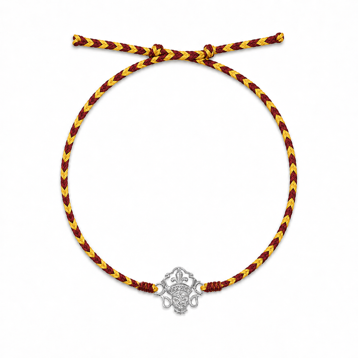 Unniyarcha Silver 925 Devi Maa Red Thread Rakhi with Chandan Tilak set