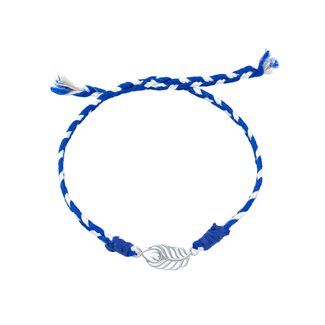 Pure 92.5 Morpankh Silver Rakhi with Chandan Tilak Set