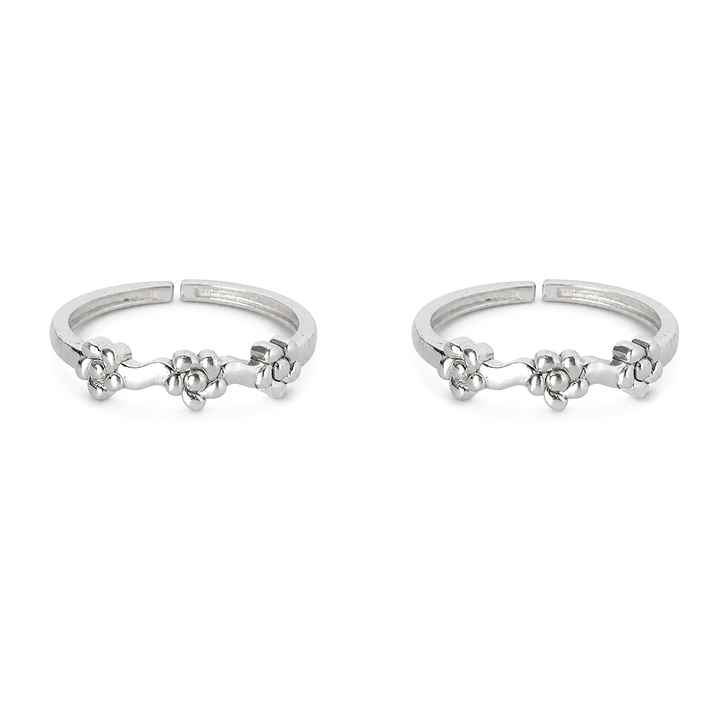 Dewdrop Beaded 925 Silver Toe Rings