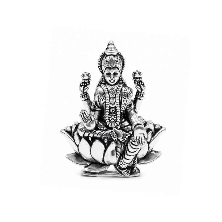 925 Sterling Silver Goddess Lakshmi Idol