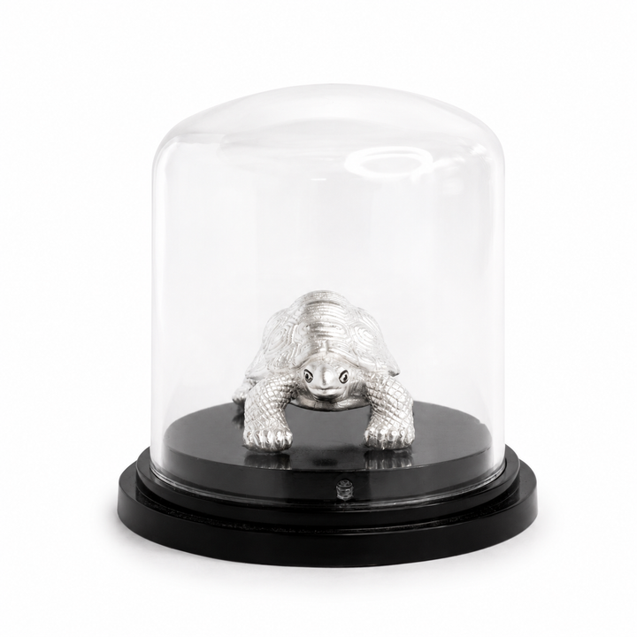 999 Silver Kurma Tortoise Idol in Dome Casing