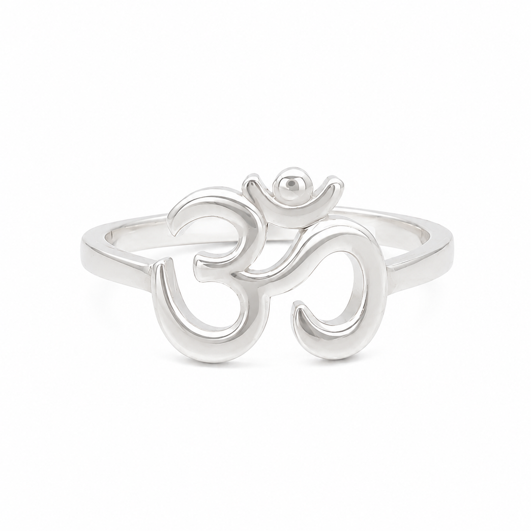 Unniyarcha 925 Sterling Silver Sacred Om Ring (Adjustable)