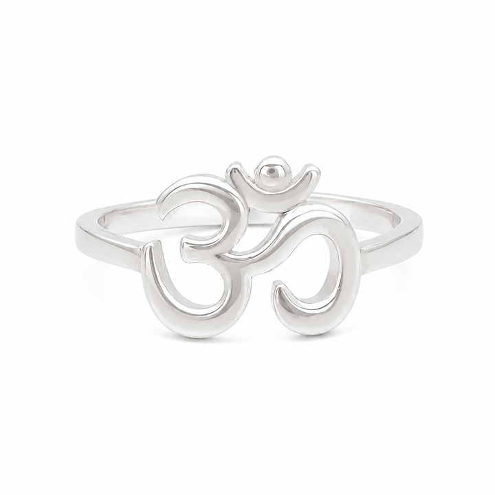 Unniyarcha 925 Sterling Silver Sacred Om Ring (Adjustable)