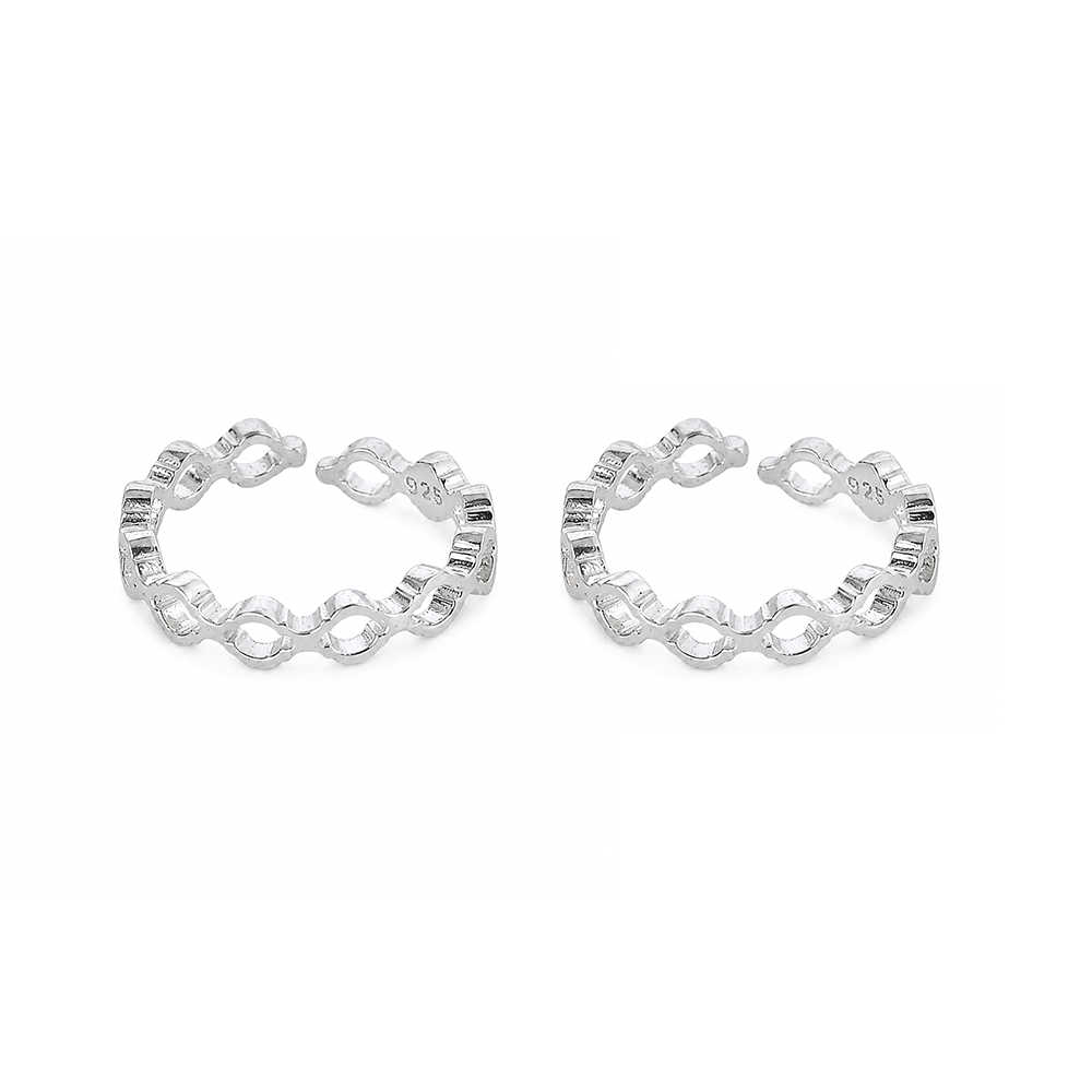 Starlit Cluster 925 Silver Toe Rings