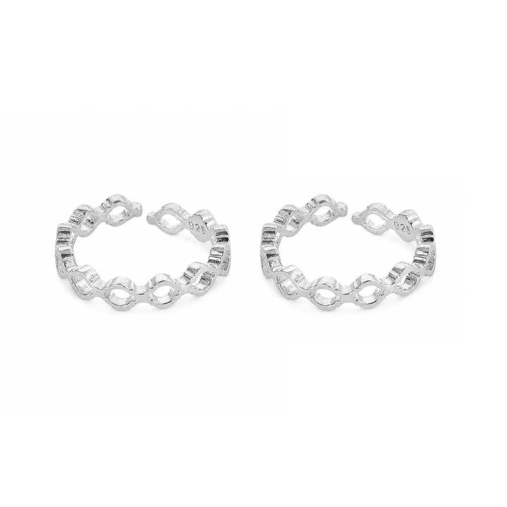 Starlit Cluster 925 Silver Toe Rings