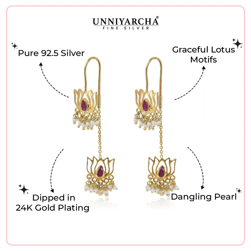 SILVER KUNDAN LOTUS CUFF