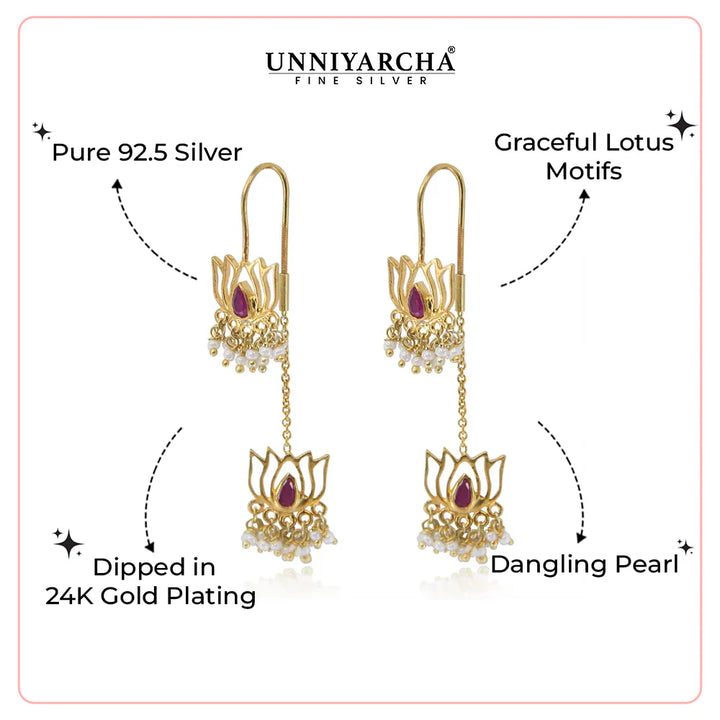 SILVER KUNDAN LOTUS CUFF