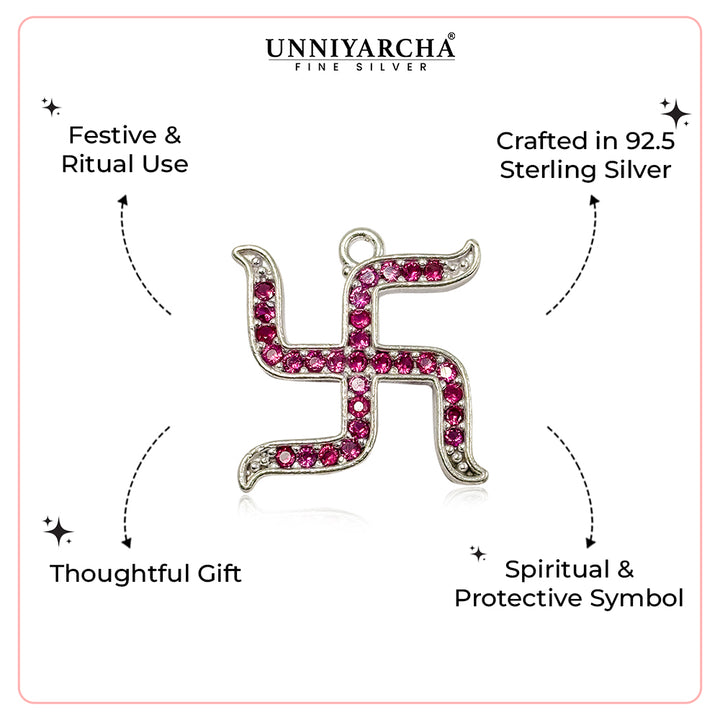 Pure 92.5 Silver Swastik Keepsake