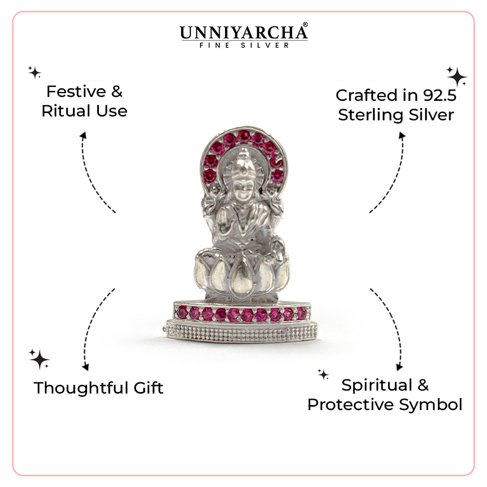 Pure 92.5 Silver Goddess Lakshmi Idol