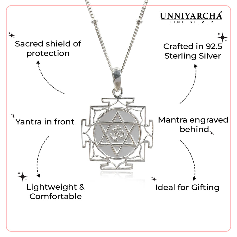 925 Silver Mahamrityunjaya Mantra Necklace