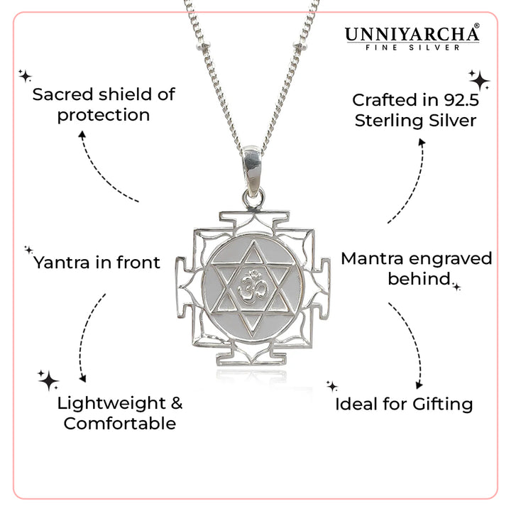 925 Silver Mahamrityunjaya Mantra Necklace