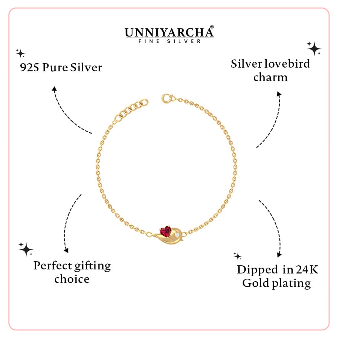 Unniyarcha 925 Pure Silver  Bound by Love Bracelet