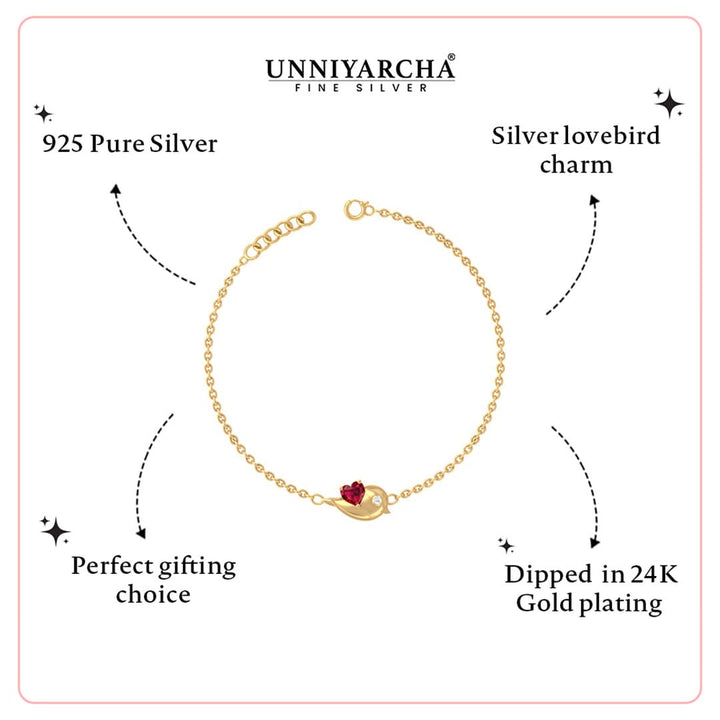 Unniyarcha 925 Pure Silver  Bound by Love Bracelet