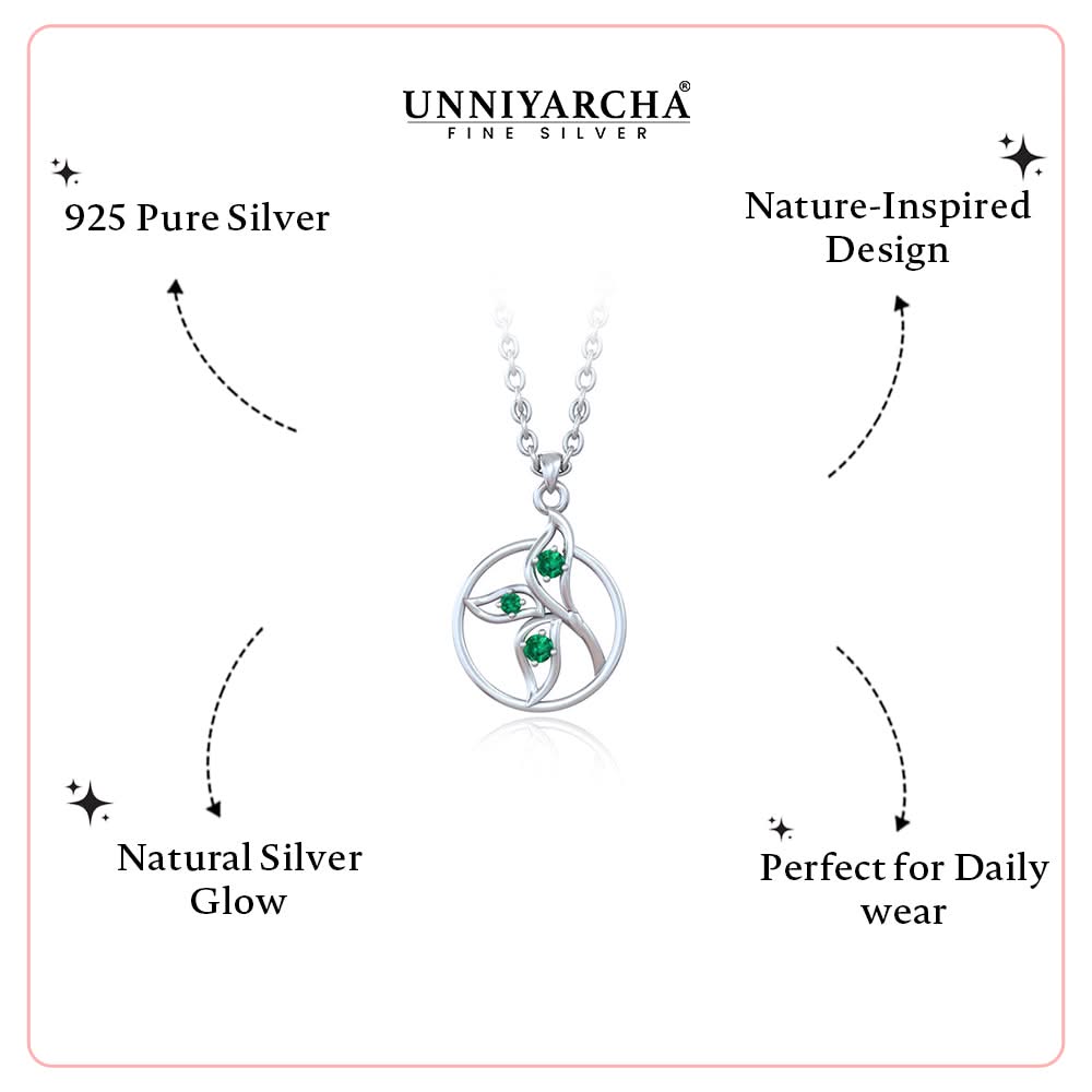 Pure Silver Swirl Pendant