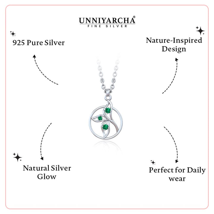 Pure Silver Swirl Pendant