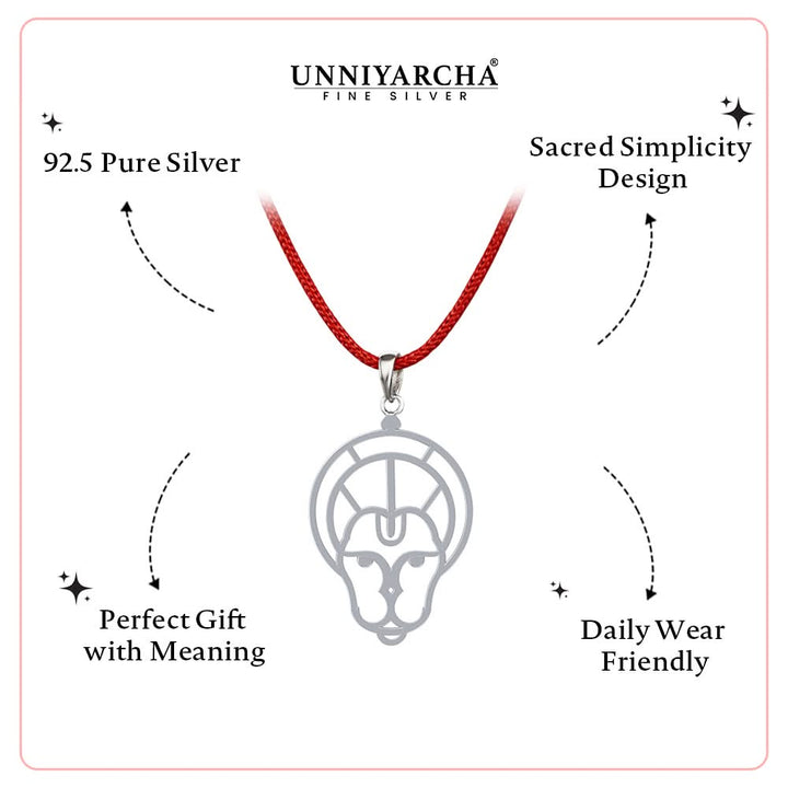 Pure Silver Hanuman Necklace