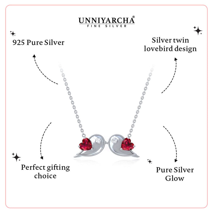 Unniyarcha 925 Pure Silver Eternal Companions Necklace