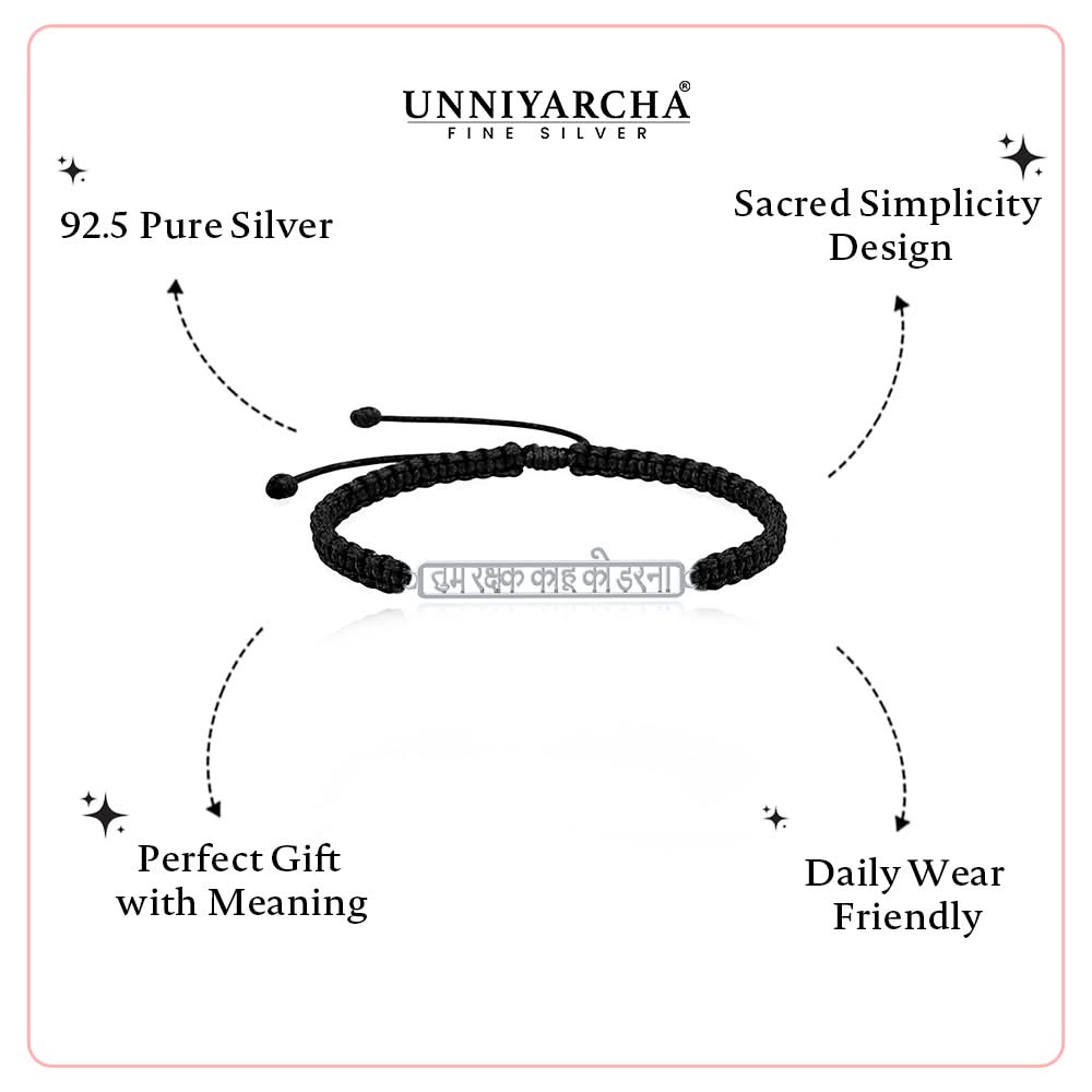 Pure Silver Hanuman Chalisa Bracelet