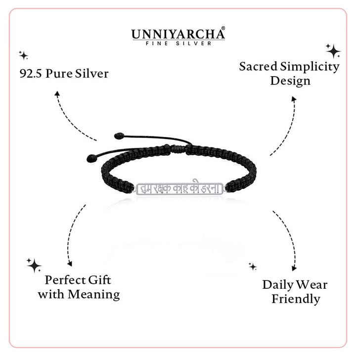 Pure Silver Hanuman Chalisa Bracelet