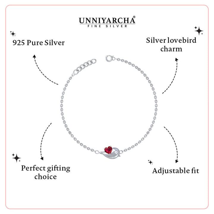 Unniyarcha 925 Pure Silver Bound by Love Bracelet
