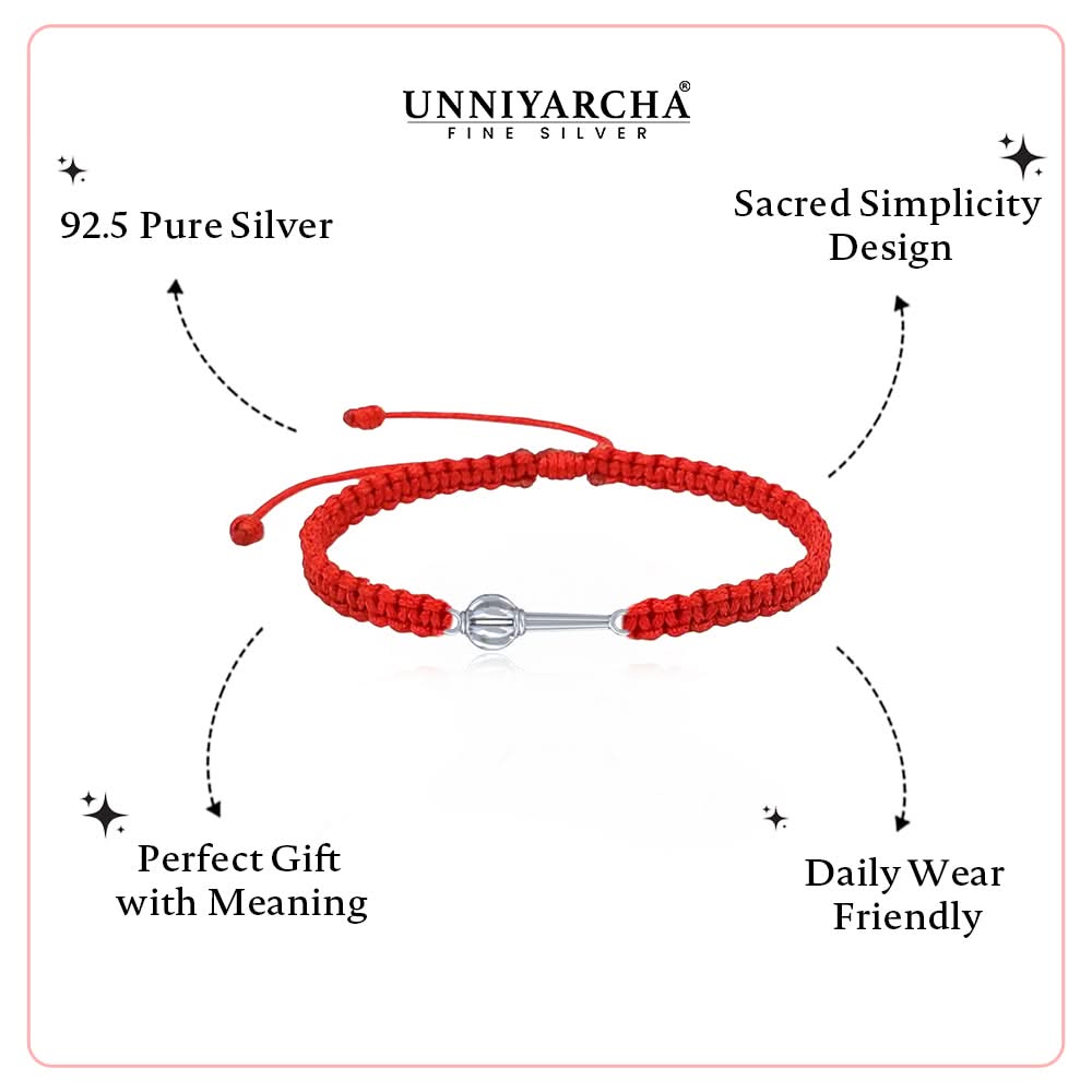 Pure Silver Hanuman Gada Bracelet