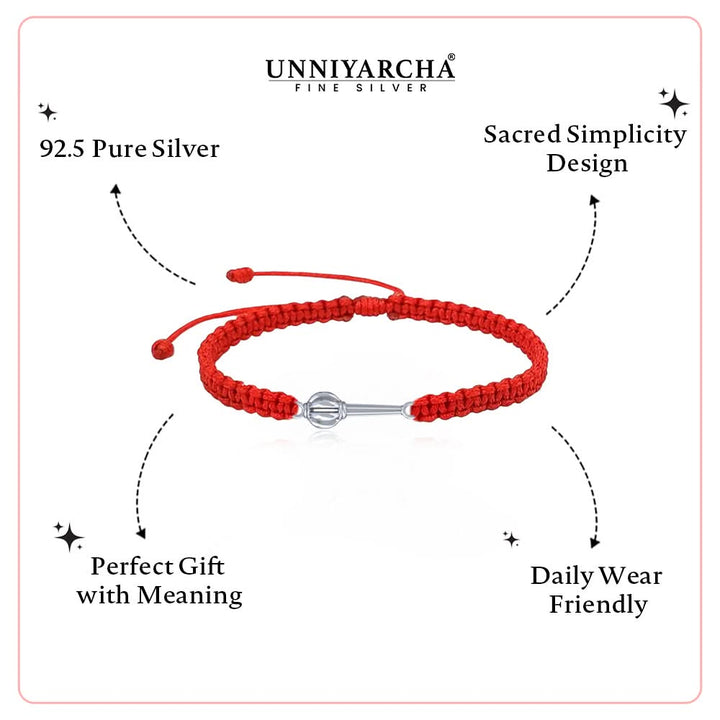 Pure Silver Hanuman Gada Bracelet