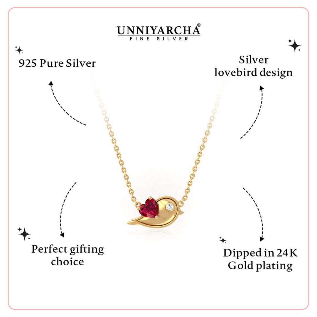 Unniyarcha 925 Pure Silver Whisper of Love Necklace