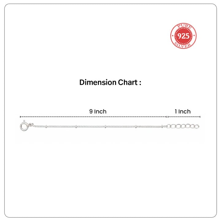 92.5 Silver Minimal Anklet