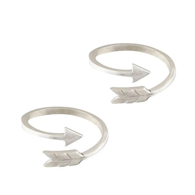 Arrow Design Sterling Silver Toe Ring (Pair)