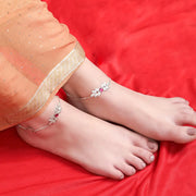 Autumn Leaves Silver 92.5 Anklet