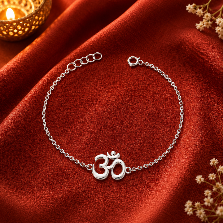 Sacred Om 925 Silver Bracelet