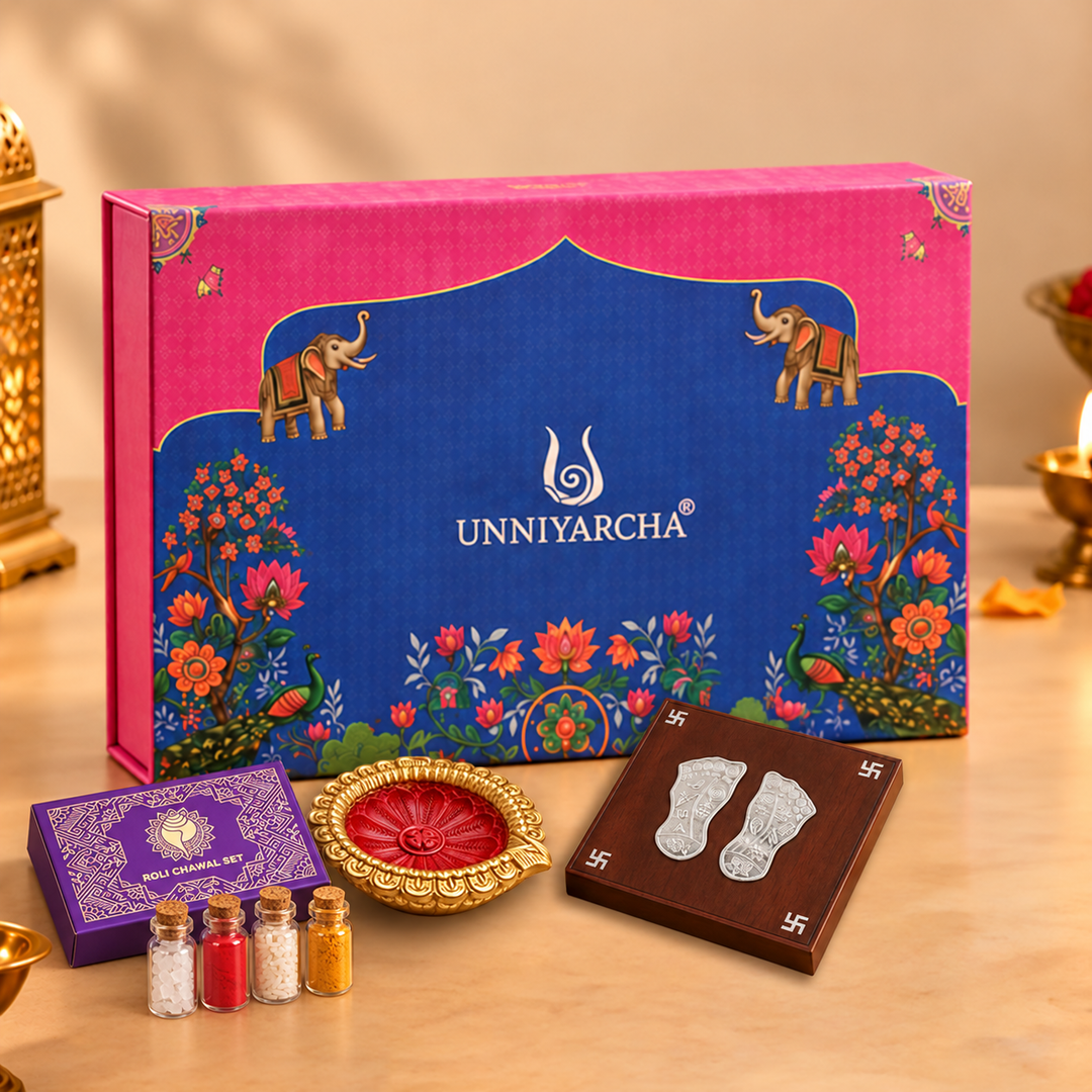 Unniyarcha 925 Pure Silver Lakshmi Charan Festive Gift Hamper