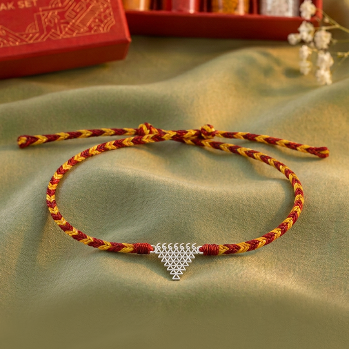 Unniyarcha 925 Pure Silver 7 Line Saraswati Yantra bracelet