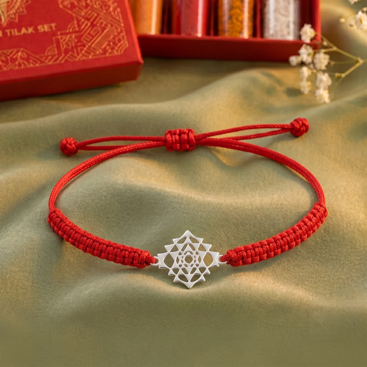 Unniyarcha 925 pure silver Laxmi Yantra Rakhi