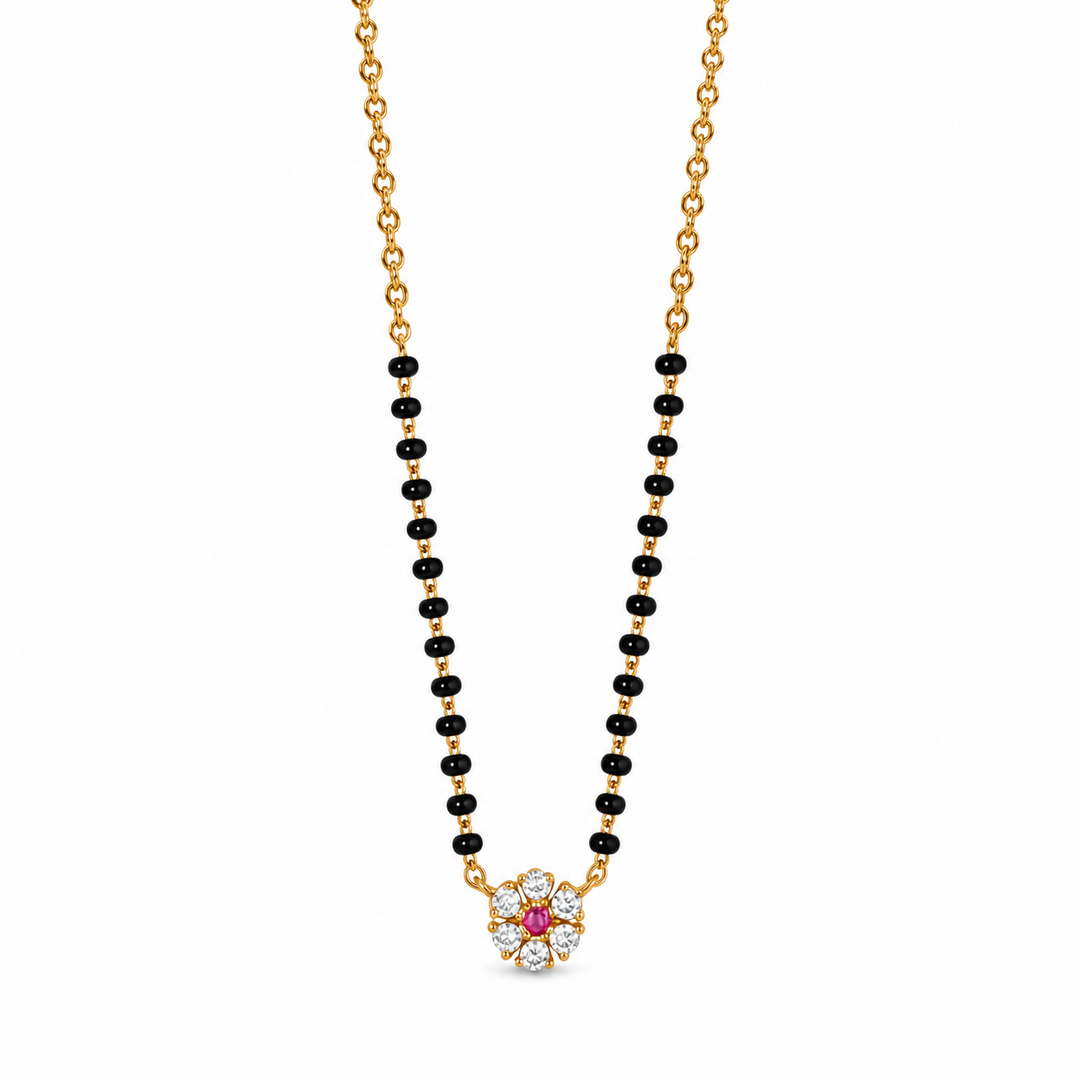 925 Silver Daisy Mangalsutra