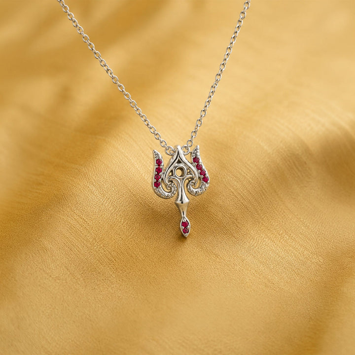 925 Sterling Silver Murugan Trishul Pendant