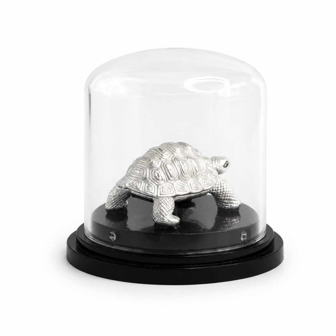 999 Silver Kurma Tortoise Idol in Dome Casing