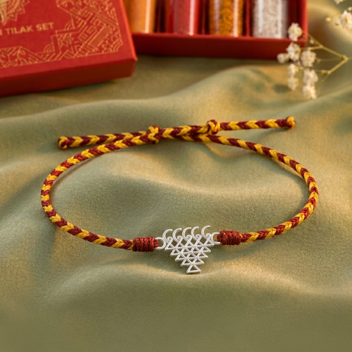 Unniyarcha silver 925 5-line pure Saraswati Yantra Bracelet