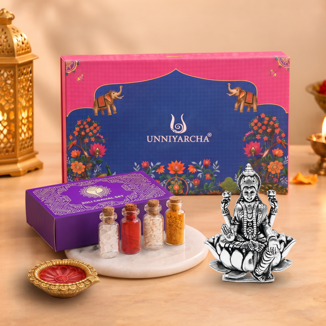 Unniyarcha 925 Pure Silver Goddess Lakshmi Festive Gift Hamper