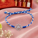 Unniyarcha 925 Pure Silver Shree Krishna Rakhi with Chandan Tilak set