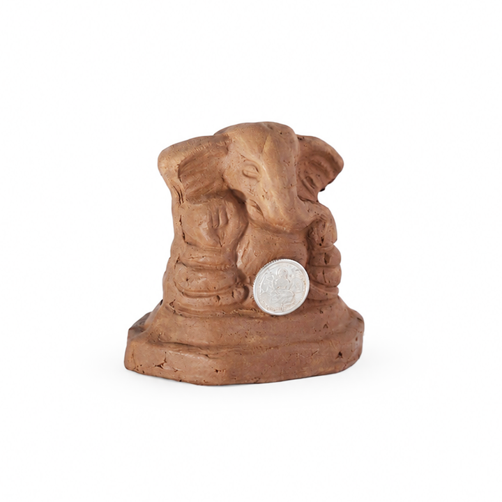 Ganesha Idol with 999 Silver Coin