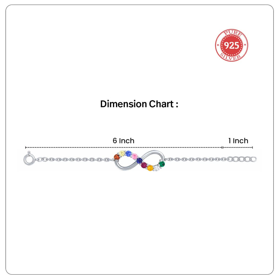 Navratna Infinity Bracelet