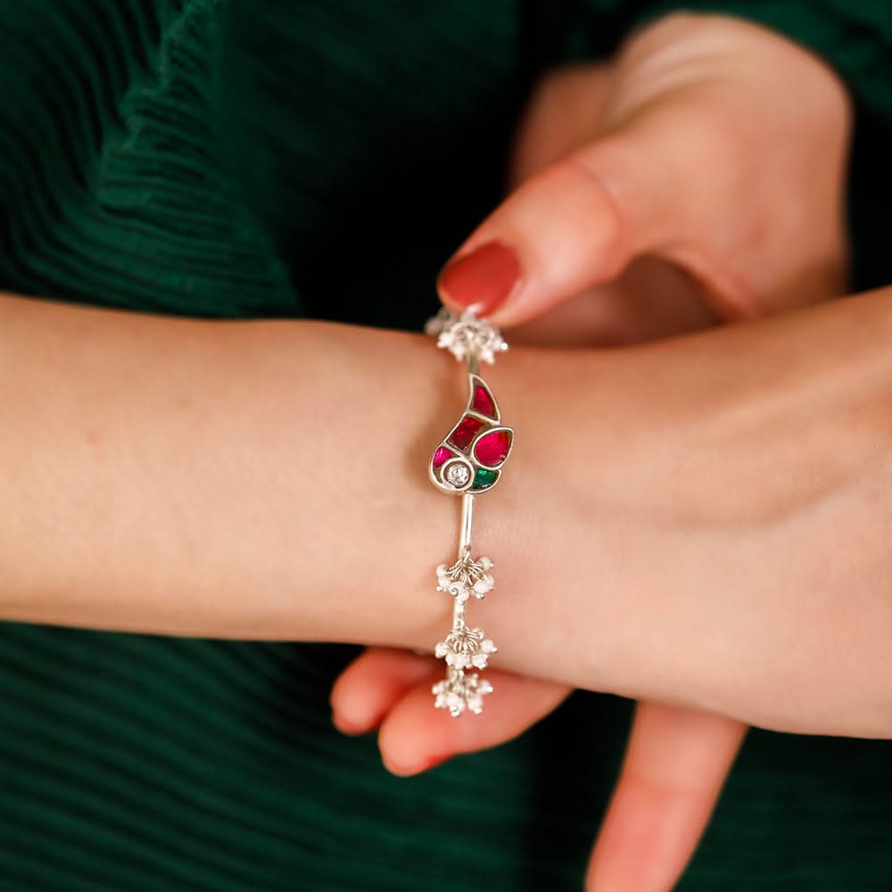 Mithu Silver Cuff with pearls