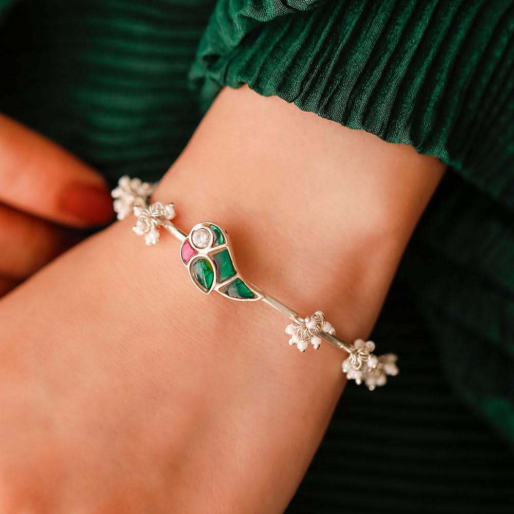 Mithu Silver Cuff with pearls