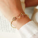925 Pure Silver Floral Elephant Cuff Bracelet