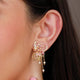 925 Pure Silver Elephant Ball Tassel Earrings