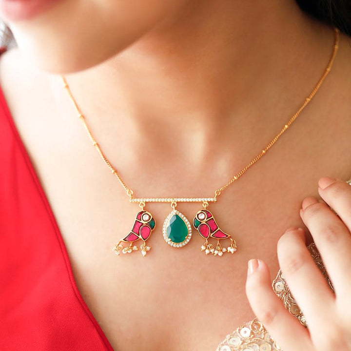 Mithu Pure 925 Silver 24k Gold Plated Necklace