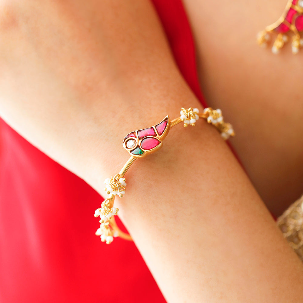 Mithu Silver Cuff with pearls